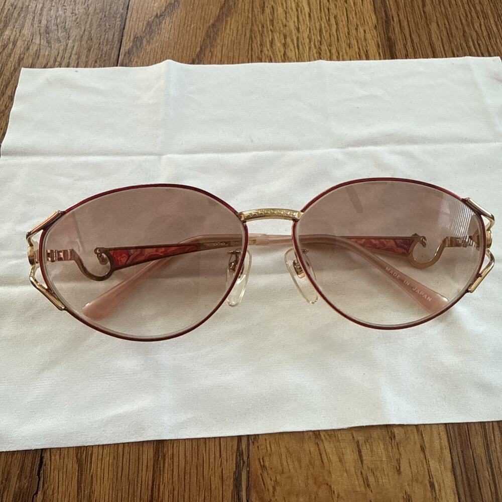 Frame only! Vintage Monalisa Japan Gold-Plated Eyeglass Royal M 1760 3 MICRON